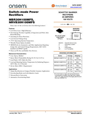 MBR30H100MFS datasheet cover page