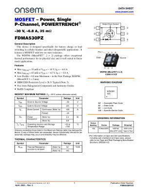FDMA530PZ 数据手册首页