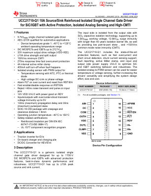 UCC21710-Q1 数据手册首页