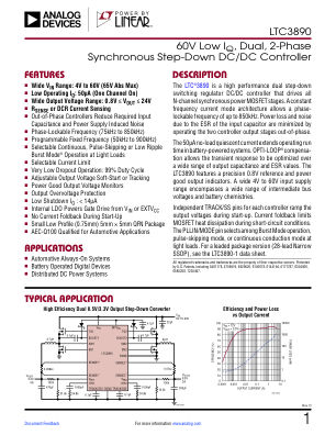 LTC3890 datasheet cover page