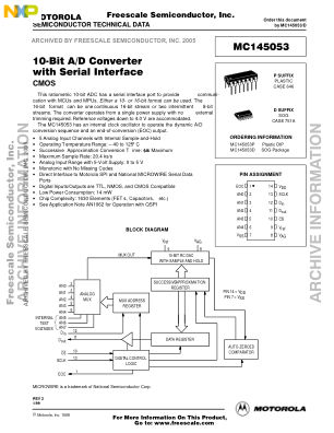 MC145053 datasheet cover page