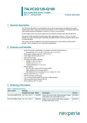 74LVC2G126DP-Q100125 datasheet cover page