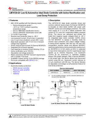LM74720-Q1 datasheet cover page