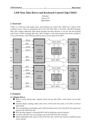 CH452A datasheet cover page