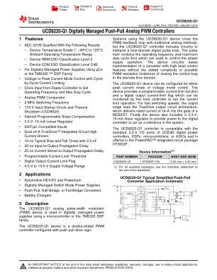 UCD8220-Q1 datasheet cover page