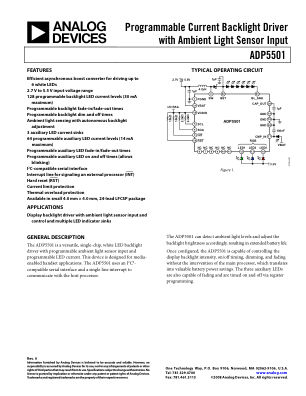 ADP5501 数据手册首页