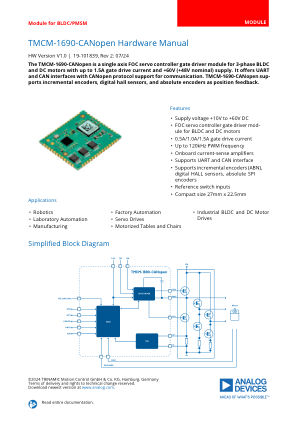 TMCM-1690-CANOPEN-HARDWARE-MANUAL 数据手册首页