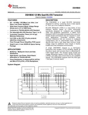 DS91M040 datasheet cover page