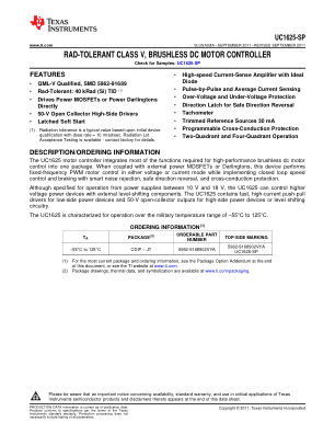 UC1625-SP datasheet cover page