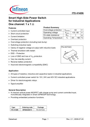 ITS4140N datasheet cover page