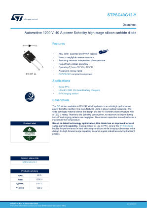 STPSC40G12-Y datasheet cover page