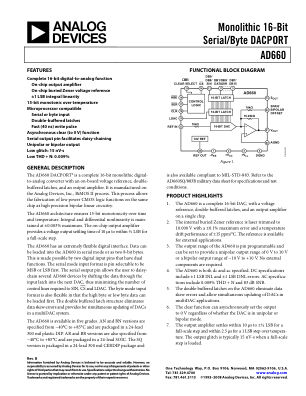 AD660 数据手册首页