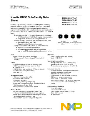 KM35P144M75SF0 数据手册首页