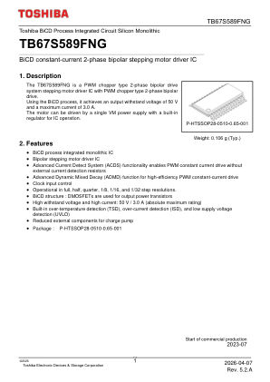 TB67S589FNG datasheet cover page