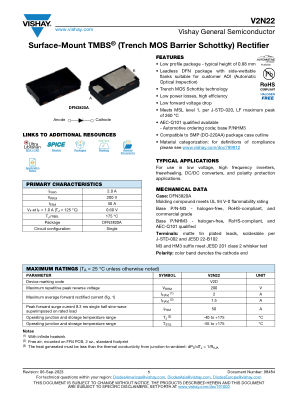 V2N22 datasheet cover page