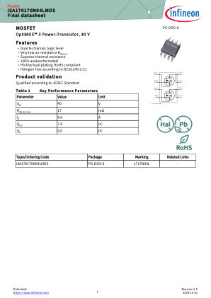 ISA170170N04LMDS 数据手册首页