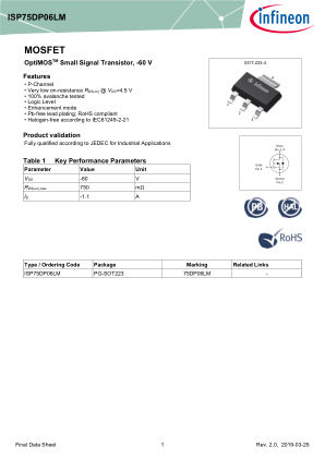ISP75DP06LM datasheet cover page