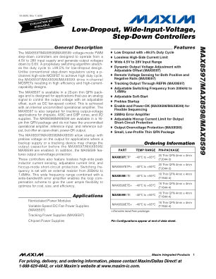 MAX8597 datasheet cover page