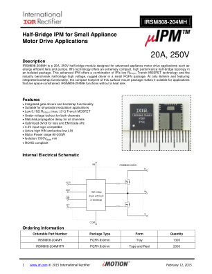 IRSM808-204MH 数据手册首页