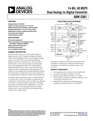 ADW12001 datasheet cover page