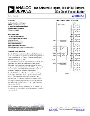 ADCLK950 数据手册首页