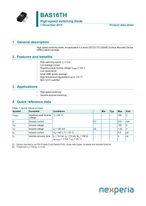 BAS16THVL datasheet cover page