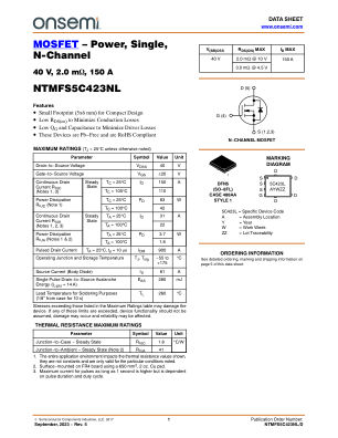 NTMFS5C423NL 数据手册首页
