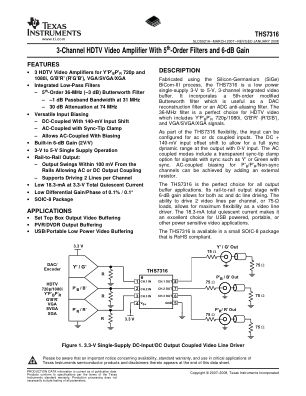 THS7316 datasheet cover page