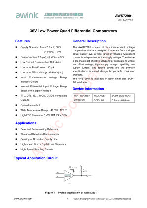 AWS72901 datasheet cover page