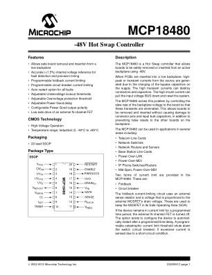 MCP18480-I 数据手册首页