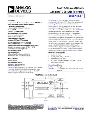 AD5623R-EP datasheet cover page