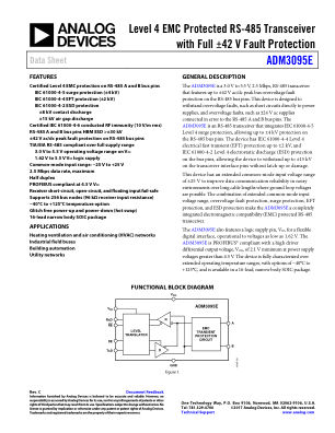 ADM3095E 数据手册首页