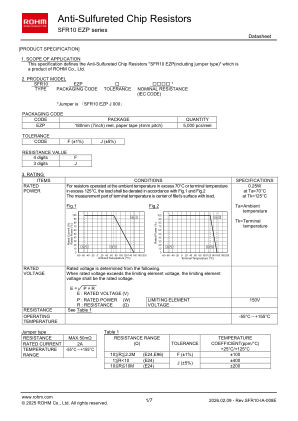 SFR10EZPJ000 数据手册首页