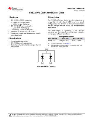 MMBZ27VAL datasheet cover page