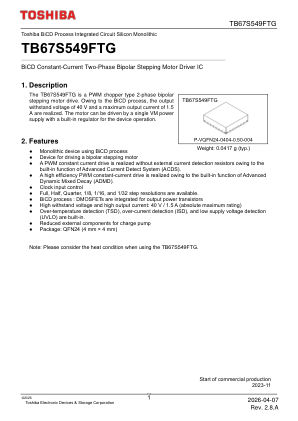 TB67S549FTG datasheet cover page