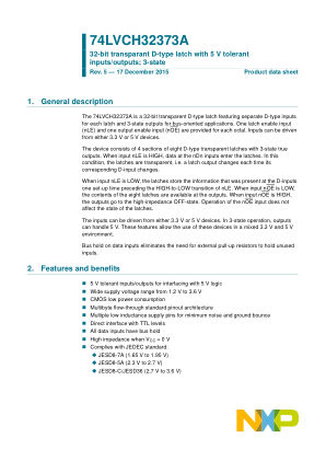 74LVCH32373AEC datasheet cover page