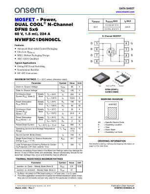 NVMFSC1D6N06CL 数据手册首页