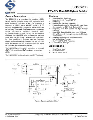 SQ38576BFIB datasheet cover page