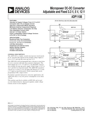 ADP1108 数据手册首页