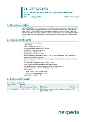 74LVT162245BDGG112 datasheet cover page