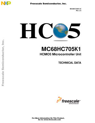 MC68HC705K1 datasheet cover page