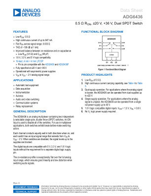 ADG6436 datasheet cover page