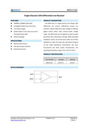 MS21112S datasheet cover page