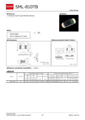 SML-810TB 数据手册首页