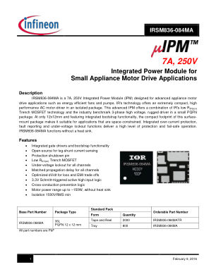 IRSM836-084MA datasheet cover page