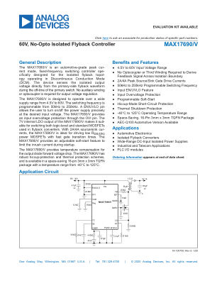 MAX17690V datasheet cover page