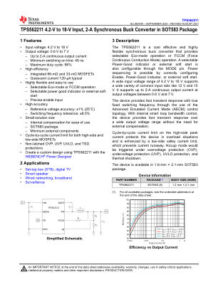 TPS562211 datasheet cover page