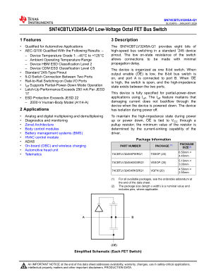 SN74CBTLV3245A-Q1 datasheet cover page