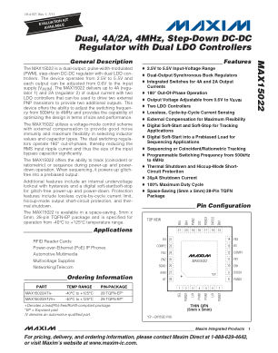 MAX15022 datasheet cover page
