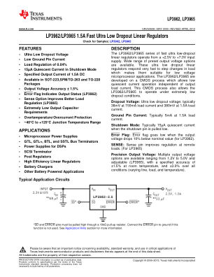 LP3965 datasheet cover page